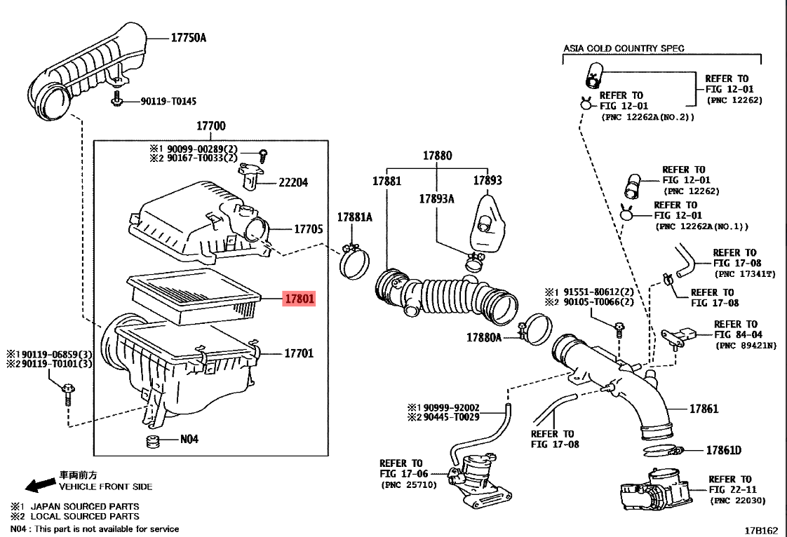 AIR FILTER HILUX 2.4