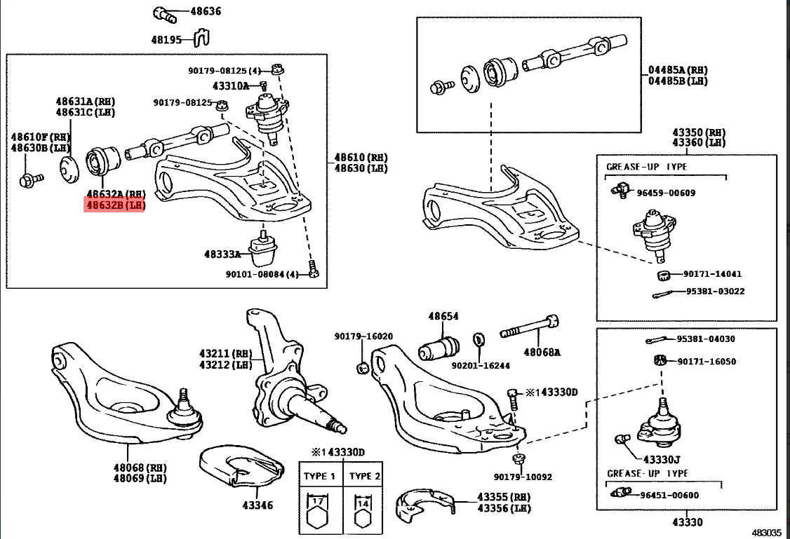SUSPENSION BUSH- FRONT BIG- CROWN HILUX