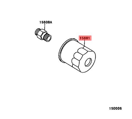 OIL FILTER 121 141 165 1.5 PRBX SCD