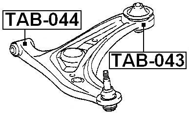 Suspension Bushing- Front Small 141, 121, Prius 1.5